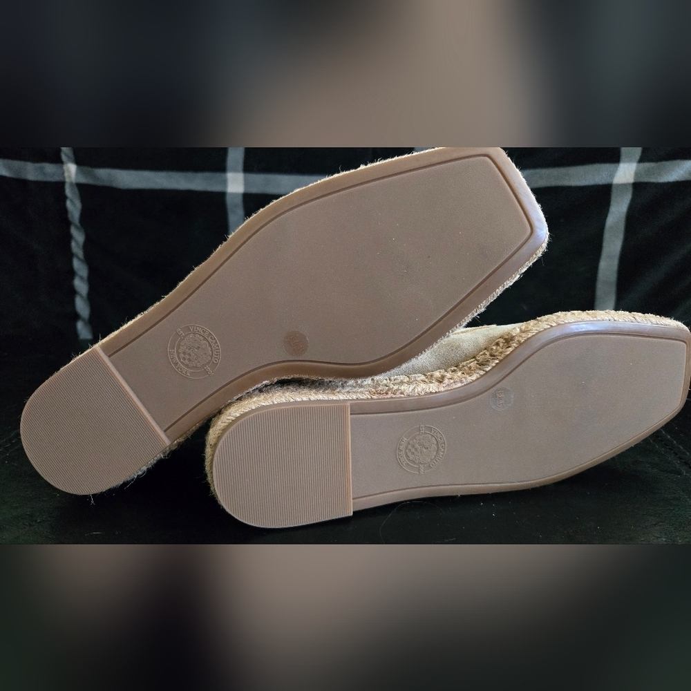 Vince Camuto Beige Suede Loafers NWOT - Picture 7 of 8
